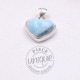 Colgante corazón Larimar plata 2