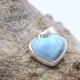 Colgante corazón Larimar plata 2