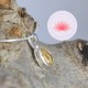 Ensemble Pendentif Citrine mini 1 + chaîne argent 42cm