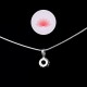 Ensemble pendentif Grenat mini 2 plus chaîne argent 40cm