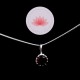Ensemble pendentif Grenat mini 2 plus chaîne argent 40cm