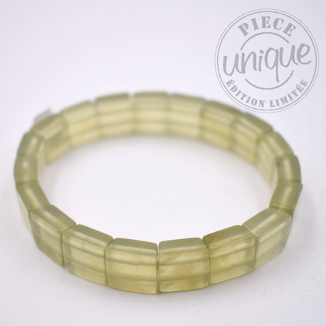 Bracelet Jade perle carrée 10mm