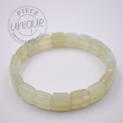 Pulsera Jade perlas cuadradas 10mm