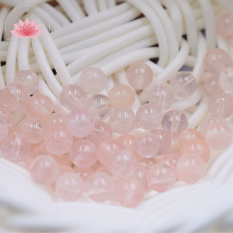 Cuarzo rosa natural perlas 6mm precios a escala