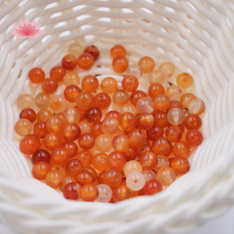 Cornaline naturelle perles 6mm prix dégressifs