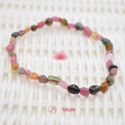 Bracelet Tourmaline multicolore perle nugget 3