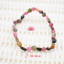 Bracelet Tourmaline multicolore perle nugget 4