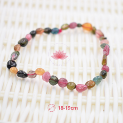 Bracelet Tourmaline multicolore perle nugget 5