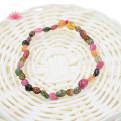Bracelet Tourmaline multicolore perle nugget 1