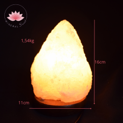 Lámpara de sal del Himalaya 1/2kg + cordón y bombilla P1
