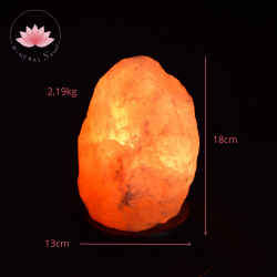 Lampe de sel de l'Himalaya 2-4kg + cordon et ampoule M2