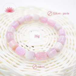 Kunzite bracelet perles cylindre 1
