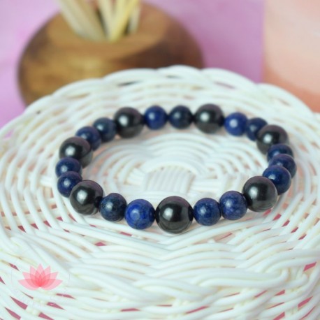 Bracelet Shungite et Lapis Lazuli