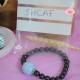 Pulsera Shungit + perla de Calcedonia facetada