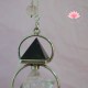 Pendule Pointe et Merkabah en Cristal de Roche avec Pyramide Shungite