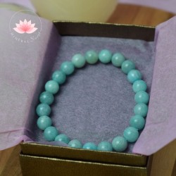Amazonite bracelet perles rondes 8mm