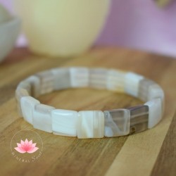 Bracelet Agate square 10mm