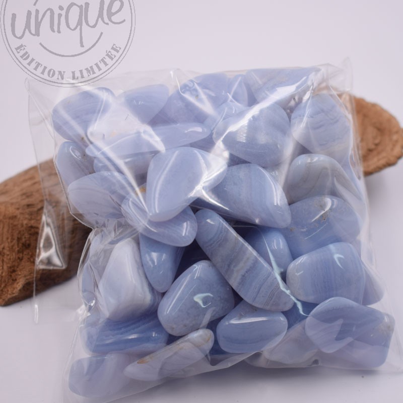 calcédoine pierre roulée par 250 gr
