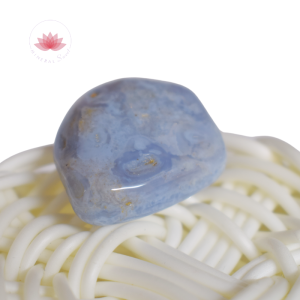 calcédoine bleue pierre roulée