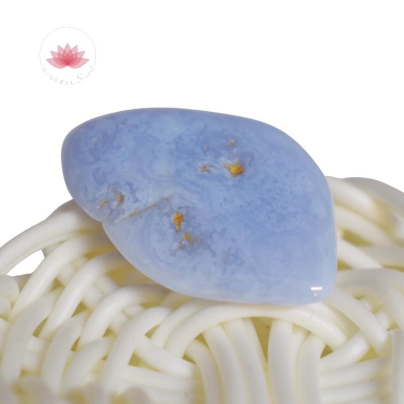 calcédoine bleue pierre roulée