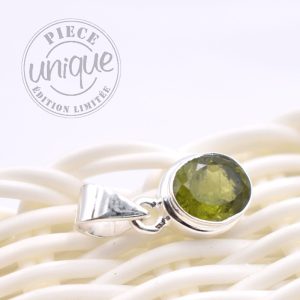 péridot pendentif argent