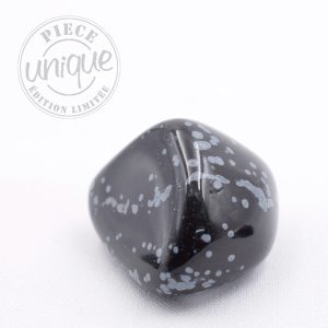Obsidienne Flocon de neige pierre roulée-4